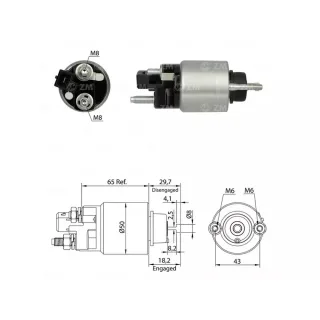 SOLENOIDE PARA ARRANQUE NIPPONDENSO MERCEDEZ-BENZ BMW SERIE 1 116 1.6 I, 2.0I 120 2.0 I SERIE 3 316 1.6 I 318 2.0 I SERIE 5 520 1.6 I, 2.0 I 523 2.5 I
