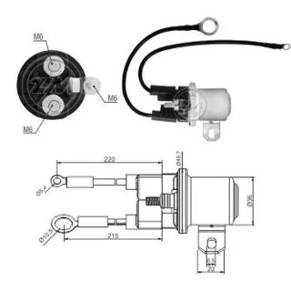 SOLENOIDE MITSUBISHI 24V AUXILIAR M.BENZ ACTROS