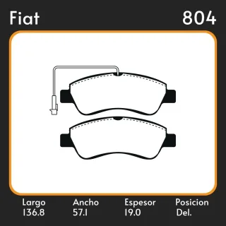 PASTILLAS DE FRENO  FIAT STILO 1.8 16V - 1.9 JTD 01/ LAR. 136.8 ANC. 57.1 ESP. 19 POSC. DEL. GUARDADO (737) EQUIVALENCIAS LITTON 39951 FRAS LE PD/511-