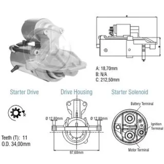 ARRANQUE VOLVO C30/ C50/ S40/ V50 12V