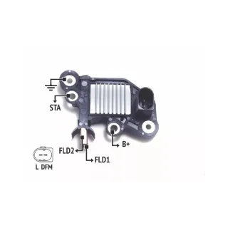 REGULADOR DE VOLTAJE  VW GOL TREND- VOYAGE- FOX- 12V. BOSCH (IMPORTADO)