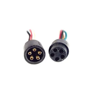 FICHA 5 VIAS ACOPLADO REFORZADA DE GOMA-CABLE 1.5M (5)