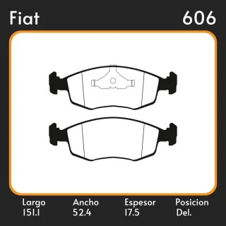 PASTILLAS DE FRENO  FIAT PALIO WEEKEND BRASILERO 97/98 LAR. 151.1 ANC. 52.4 ESP. 17.5 POSC. DEL. GUARDADO (279) EQUIVALENCIAS PLASBESTOS 22120 FRAS LE