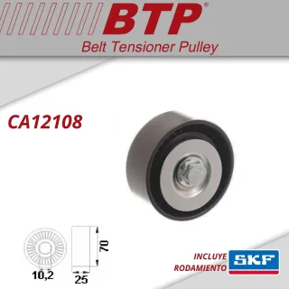 TENSOR POLY V PEUGEOT 607 2.2 HDI 16V / 807 2.2 HDI 16V CITROEN C5 2.2 HDI 16V / C8 2.2 HDI 16V OEM: 5751.76 VKM 33045 MEDIDAS: 70X25 INT: 10.2