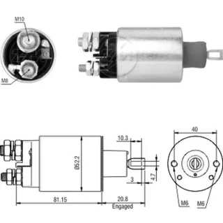 SOLENOIDE INDIEL 12V CHEVROLET SILV.DIESEL-D200 C/M.MAXION