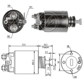 SOLENOIDE HITACHI 12V NISSAN 720 PICK UP (DIESEL)