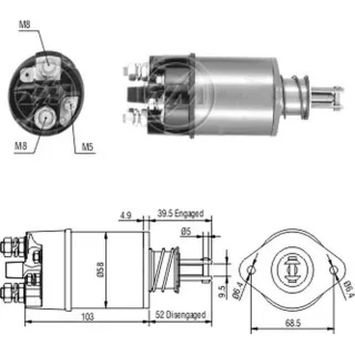 SOLENOIDE INDIEL 12V PERKINS AN115/P504 DIES.B.FINO