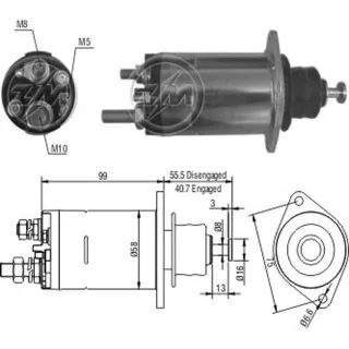 SOLENOIDE DELCO REMY 12V M.BENZ