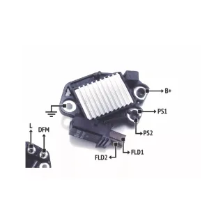 REGULADOR DE VOLTAJE 12V.VALEO-(=593529) P/ALT.C/TAPA BAJA (IMPORTADO)