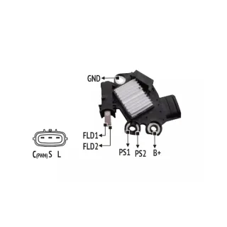 REGULADOR DE VOLTAJE VALEO RENAULT KOLEOS / NISSAN X-TRAIL 12V EQUIVALENCIAS 	2606243A  2650447  702155(IMPORTADO)