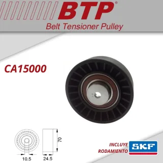 TENSOR POLY V  BMW SERIE 3 MOTOR 1.6 M43 B16, 1.8 M43 B18 Y M42 B18 OEM: 11281748131 VKM 38004 F-220259.2  MEDIDAS: 70X24.5 INT: 10.5