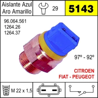 BULBO ELECTROV PEUGEOT 103-205-306-405 A.AMARILLO 97/92