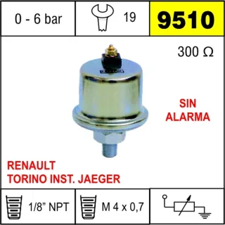 BULBO CEBOLLA RENUALT TORINO INST JAGER 1/8'' SIN ALARMA