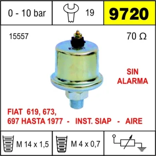 BULBO CEBOLLA FIAT 619 973 697 H 77'' SIAP AIRE