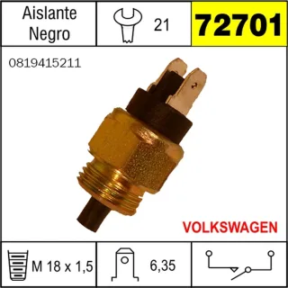 BULBO MARCHA ATRAS VW TODOS CAJA 4 VELOCIDADES - OEM 0819415211