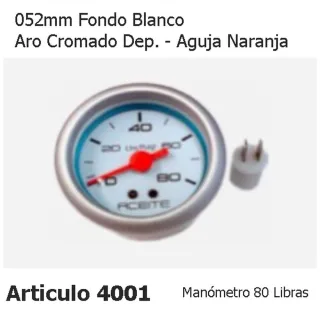 INSTRUMENTAL DEPORTIVO MANOMETRO 80 LIBRAS