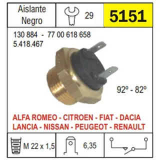 BULBO ELECTROV RENAULT 18 1.4 2.0-FUEGO  92/82