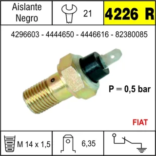 BULBO ACEITE FIAT 147-DUNA-UNO (TODOS CON MANOMETRO) EQUIVALENCIAS 18600FAL