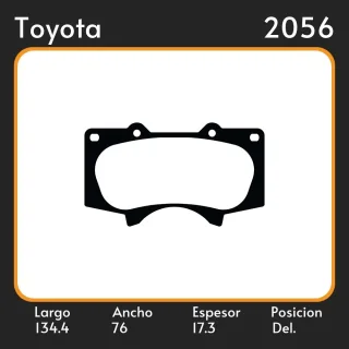 PASTILLAS DE FRENO  TOYOTA HILUX SW4 05/ LAR. 134.4 ANC. 76 ESP. 17.3 POSC. DEL. GUARDADO (825) EQUIVALENCIAS 44980 PD/528 3176 05P1379 4373 22500