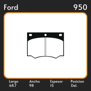 PASTILLAS DE FRENO  FORD TAUNUS 76/84 L - LG - GHIA - GT - SP LAR. 68.7 ANC. 98 ESP. 15 POSC. DEL. GUARDADO (291) EQUIVALENCIAS FRAS LE PD/306 LITTON 