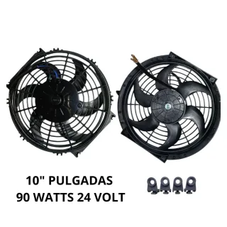 ELECTROVENTILADOR UNIVERSAL 10" 90W 12V ASP/SOPLANTE HORARIO/ ANTIHORARIO IMPORTADO EQUIVALENCIA = EV902