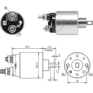 SOLENOIDE HITACHI 12V FIAT 500 - QUBO - STILO - PUNTO - DOBLO - BRAVO 1.4