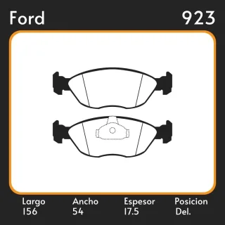 PASTILLAS DE FRENO  VOLKSWAGEN SAVEIRO 2.0 98/ LAR. 156 ANC. 54 ESP. 17.5 POSC. DEL. GUARDADO (333) EQUIVALENCIAS FIMPEX 1235 FRAS LE PD/44 LITTON 383