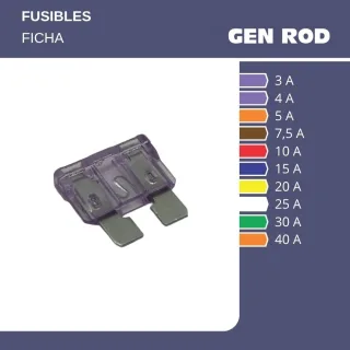 FUSIBLE FICHA  5 AMPERES AMBAR