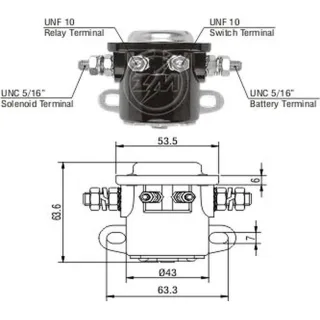 SOLENOIDE MOTORCRAFT AUX. 12V FORD-CHEVR.-DODGE 2SAL.EXT.