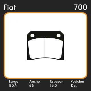 PASTILLAS DE FRENO COMPETICION PEUGEOT 404 67/81 LAR. 80.4 ANC. 66 ESP. 15 POSC. DEL. GUARDADO (292)