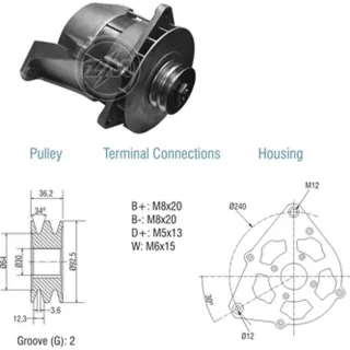 ALTERNADOR SCANIA 112/ 113 105AMP 24V