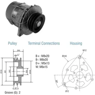 ALTERNADOR MERCEDES BENZ  140AMP 24V