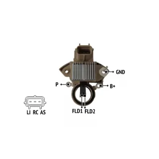 REGULADOR DE VOLTAJE MITSUBISHI FORD ESCAPE FOCUS KUGA / LINCOLN 12V EQUIVALENCIAS 	ARM8581ZD  6963X25T  6964522H  6964806C  69664522  	H3 46760(IMPOR