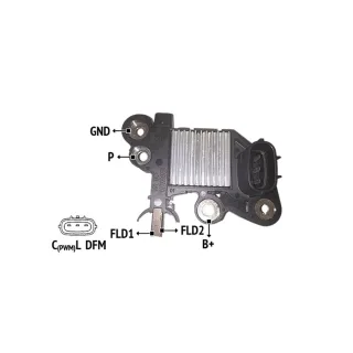 REGULADOR DE VOLTAJE BOSCH HYUNDAI I10-I20 KIA PICANTO 12V EQUIVALENCIAS 0272220739(IMPORTADO)