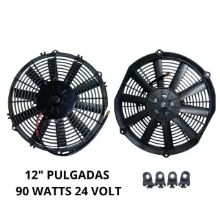 ELECTROVENTILADOR UNIVERSAL 12" 90W 24V ASP/SOP HORARIO/ ANTIHORARIO IMPORTADO EQUIVALENCIA = EV913