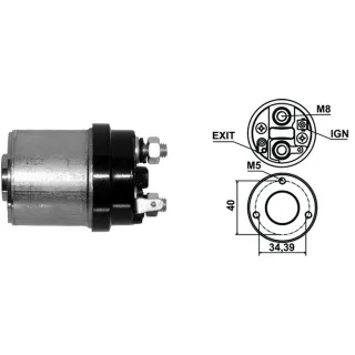 SOLENOIDE INDIEL 12V FRONTAL CHICO C/IGN-FORD ESCORT