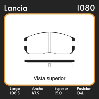 PASTILLAS DE FRENO  MITSUBISHI LANCER V     LAR. 108.5 ANC. 47.9 ESP. 15 POSC. DEL. GUARDADO (152) EQUIVALENCIAS FIMPEX 3511