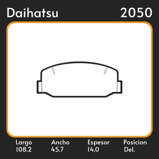 PASTILLAS DE FRENO HONDA DAIHATSU   TOYOTA COROLLA (KE)(10/72-01/80) LAR. 108.2 ANC. 45.7 ESP. 14 POSC. DEL. GUARDADO (220) EQUIVALENCIAS PD/426  3737