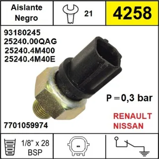 BULBO ACEITE RENAULT LAGUNA-MASTER / NISSAN 370Z - ALTIMA - ARMADA - CUBE - MAXIMA - MURANO - SENTRA - TIIDA - PATHFINDER - ROGUE - LIVINA - VERSA  - 
