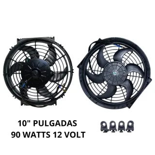 ELECTROVENTILADOR UNIVERSAL 10" 80W 12V ASP / SOP. HORARIO / ANTIHORARIO EQUIVALENCIA = EV910