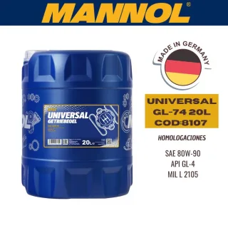 ACEITE TRANSMISION MINERAL MANNOL 80W90 20L UNIVERSAL CAJA (X1U) GL4