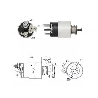 SOLENOIDE PARA ARRANQUE VALEO RENAULT MASTER DUSTER OROCH 12V