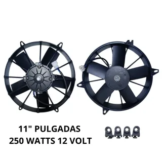 ELECTROVENTILADOR UNIVERSAL 11" 120W 12V ASP/SOP HORARIO/ ANTIHORARIO IMPORTADO EQUIVALENCIA = EV920