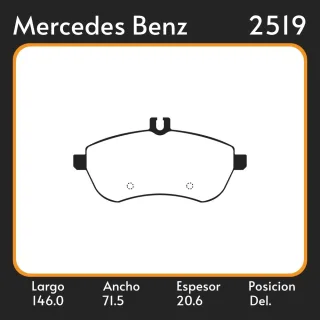 PASTILLAS DE FRENO  MERCEDES BENZ E-CLASS (A207) 01.10 LAR. 146 ANC. 71.5 ESP. 20.6 POSC. DEL. GUARDADO (884) EQUIVALENCIAS PD/1314 46240 4463