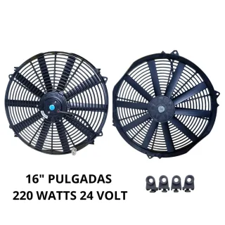 ELECTROVENTILADOR UNIVERSAL 16" 120W 24V ASP/SOP HORARIO/ ANTIHORARIO IMPORTADO EQUIVALENCIA = EV917