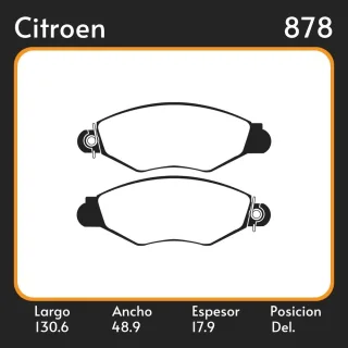 PASTILLAS DE FRENO CITROEN XSARA PEUGEOT 206   RENAULT KANGOO 97/ LAR. 130.6 ANC. 48.9 ESP. 17.9 POSC. DEL. GUARDADO (481) EQUIVALENCIAS FRAS LE PD/41