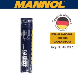 GRASA MANNOL EP2 MOS2 (GRASA DE MOLIBDENO) 400G TEMP: -30 ºC A 120 ºC CAJA (X24U)