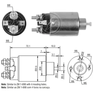 SOLENOIDE MITSUBISHI 12V DODGE/ MAZDA/ MITSUBISHI/ NISSAN