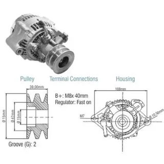 ALTERNADOR TOYOTA HILUX >05 12V 100A