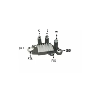 REGULADOR DE VOLTAJE DELCO DELCO REMY / OEM 12V EQUIVALENCIAS 10521332  08G21A1332  08G21B1332  O8G18B1332(IMPORTADO)